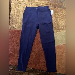 NWT - Navy Ponte Pants / Ponte Leggings Skinny Leg Yoga Dress Pants Crop Capris